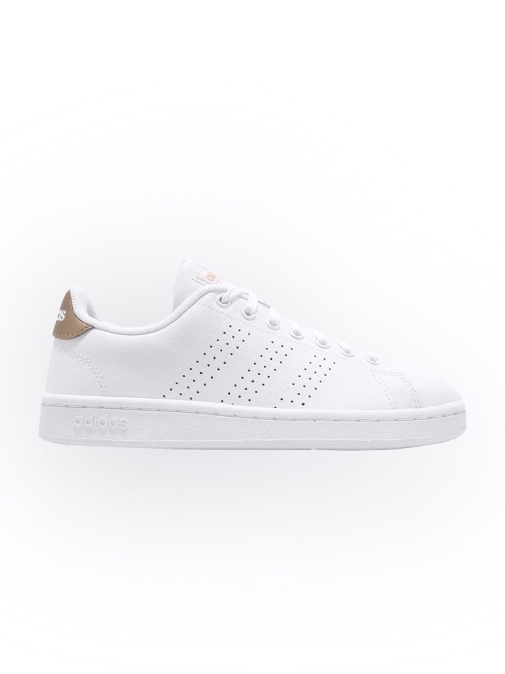 Adidas Advantage White Copper Metallic Leather Sneakers Women’s 8.5